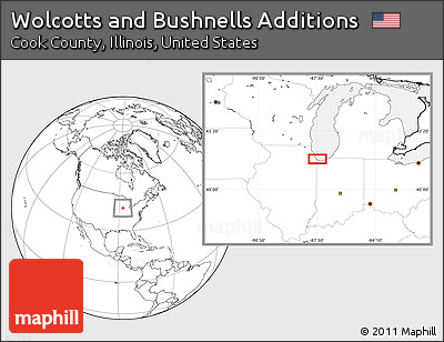 Blank Location Map of Wolcotts and Bushnells Additions