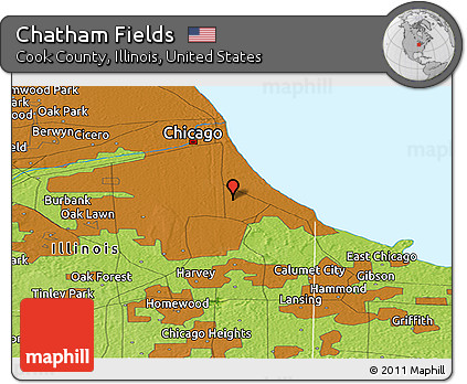 Physical Panoramic Map of Chatham Fields