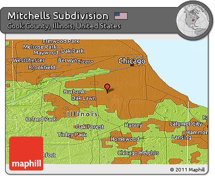 Physical Panoramic Map of Mitchells Subdivision