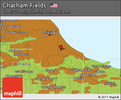 Physical Panoramic Map of Chatham Fields