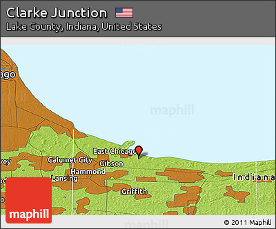 Physical Panoramic Map of Clarke Junction