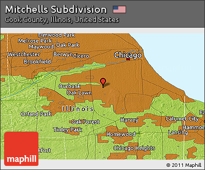 Physical Panoramic Map of Mitchells Subdivision