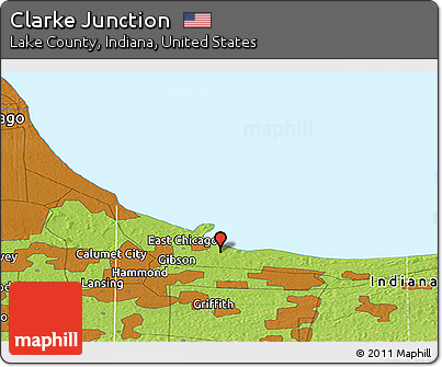 Physical Panoramic Map of Clarke Junction