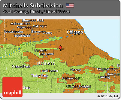 Physical Panoramic Map of Mitchells Subdivision