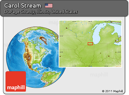 Physical Location Map of Carol Stream