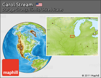 Physical Location Map of Carol Stream
