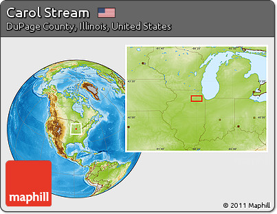 Physical Location Map of Carol Stream
