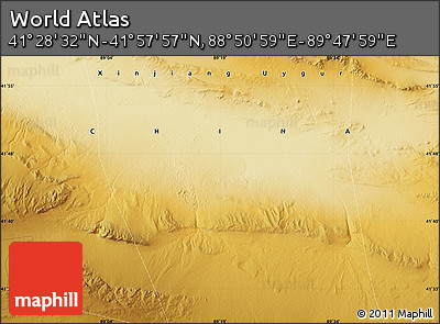 Physical Map of the Area around 41° 43' 14" N, 89° 19' 29" E