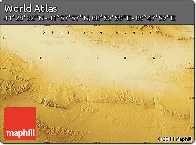 Physical Map of the Area around 41° 43' 14" N, 89° 19' 29" E