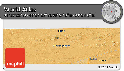 Political Panoramic Map of the Area around 41° 43' 14" N, 94° 25' 30" E