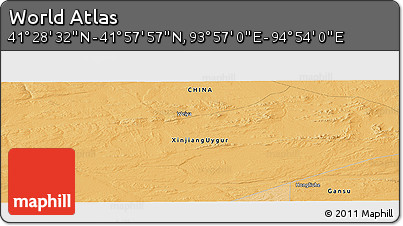 Political Panoramic Map of the Area around 41° 43' 14" N, 94° 25' 30" E