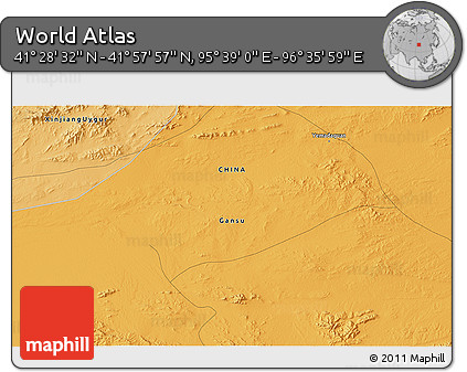 Political 3D Map of the Area around 41° 43' 14" N, 96° 7' 30" E