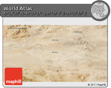 Satellite 3D Map of the Area around 41° 43' 14" N, 96° 7' 30" E
