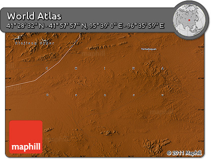 Physical Map of the Area around 41° 43' 14" N, 96° 7' 30" E