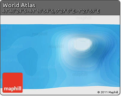 Political 3D Map of the Area around 41° 25' 39" S, 0° 55' 29" E