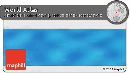 Physical Panoramic Map of the Area around 41° 25' 39" S, 102° 4' 29" E