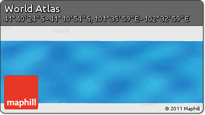 Physical Panoramic Map of the Area around 41° 25' 39" S, 102° 4' 29" E