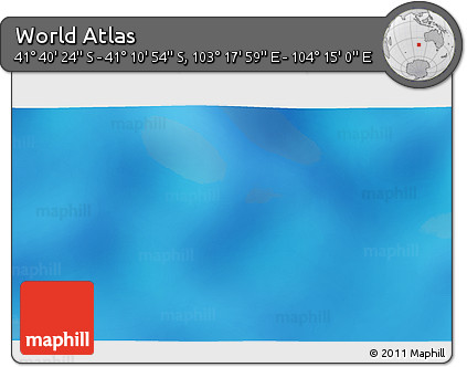 Physical 3D Map of the Area around 41° 25' 39" S, 103° 46' 30" E