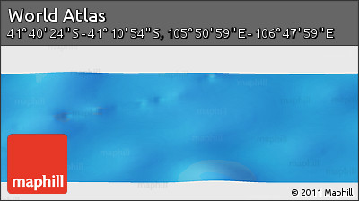 Physical Panoramic Map of the Area around 41° 25' 39" S, 106° 19' 29" E