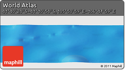 Physical Panoramic Map of the Area around 41° 25' 39" S, 106° 19' 29" E