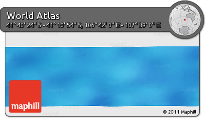 Physical Panoramic Map of the Area around 41° 25' 39" S, 107° 10' 30" E