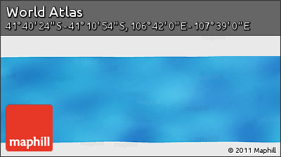 Physical Panoramic Map of the Area around 41° 25' 39" S, 107° 10' 30" E