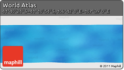 Physical Panoramic Map of the Area around 41° 25' 39" S, 107° 10' 30" E