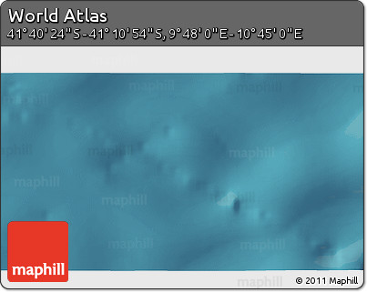 Satellite 3D Map of the Area around 41° 25' 39" S, 10° 16' 30" E