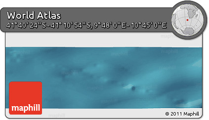Satellite Panoramic Map of the Area around 41° 25' 39" S, 10° 16' 30" E