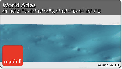 Satellite Panoramic Map of the Area around 41° 25' 39" S, 10° 16' 30" E