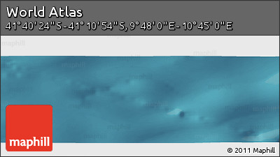 Satellite Panoramic Map of the Area around 41° 25' 39" S, 10° 16' 30" E