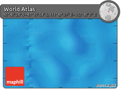 Shaded Relief Map of the Area around 41° 25' 39" S, 112° 16' 30" E