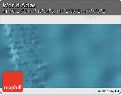 Satellite 3D Map of the Area around 41° 25' 39" S, 116° 31' 30" E