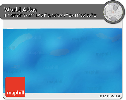 Physical 3D Map of the Area around 41° 25' 39" S, 11° 7' 30" E