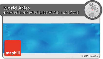 Physical Panoramic Map of the Area around 41° 25' 39" S, 122° 28' 29" E