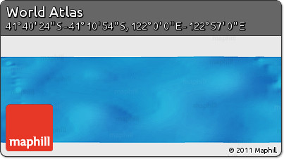 Physical Panoramic Map of the Area around 41° 25' 39" S, 122° 28' 29" E