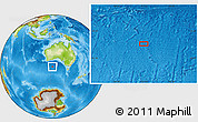Physical Location Map of the area around 41° 25' 39" S, 123° 19' 29" E