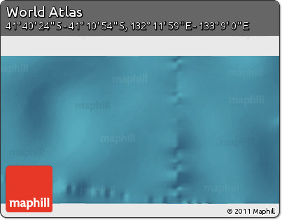 Satellite 3D Map of the Area around 41° 25' 39" S, 132° 40' 30" E