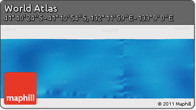 Physical Panoramic Map of the Area around 41° 25' 39" S, 132° 40' 30" E