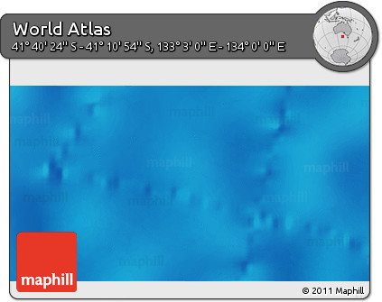 Physical 3D Map of the Area around 41° 25' 39" S, 133° 31' 30" E