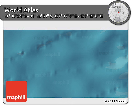 Satellite 3D Map of the Area around 41° 25' 39" S, 137° 46' 30" E