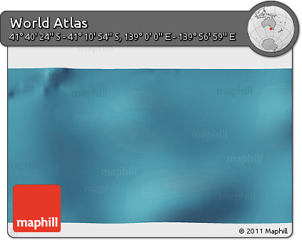 Satellite 3D Map of the Area around 41° 25' 39" S, 139° 28' 29" E