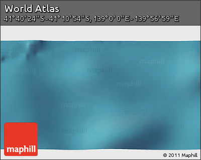 Satellite 3D Map of the Area around 41° 25' 39" S, 139° 28' 29" E