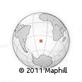 Outline Map of the Area around 41° 25' 39" S, 13° 31' 30" W, rectangular outline
