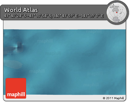 Satellite 3D Map of the Area around 41° 25' 39" S, 141° 10' 30" E