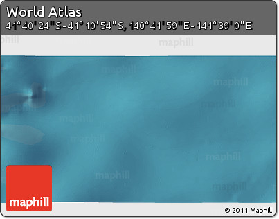 Satellite 3D Map of the Area around 41° 25' 39" S, 141° 10' 30" E
