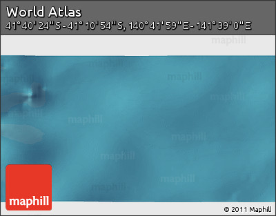 Satellite 3D Map of the Area around 41° 25' 39" S, 141° 10' 30" E