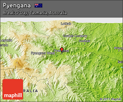 Physical 3D Map of Pyengana