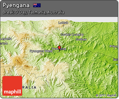 Physical 3D Map of Pyengana
