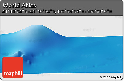 Physical Panoramic Map of the Area around 41° 25' 39" S, 153° 4' 29" E